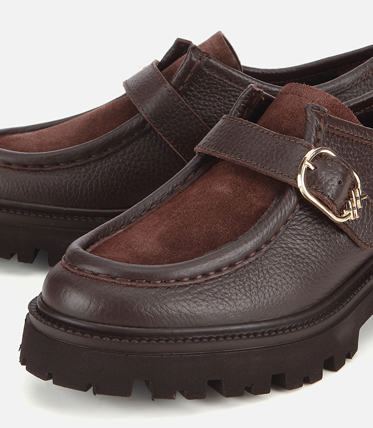 Kadın Deri Kahverengi Toka Detaylı Günlük Loafer