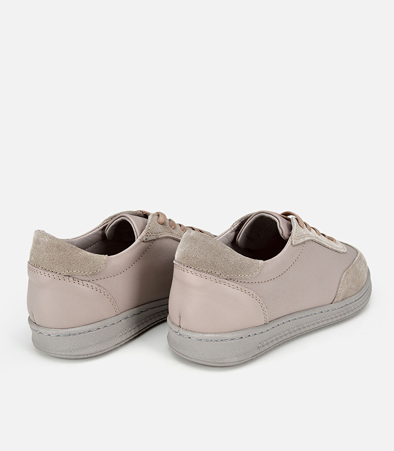 Kadın Deri Vizon Düz Spor Ayakkabı