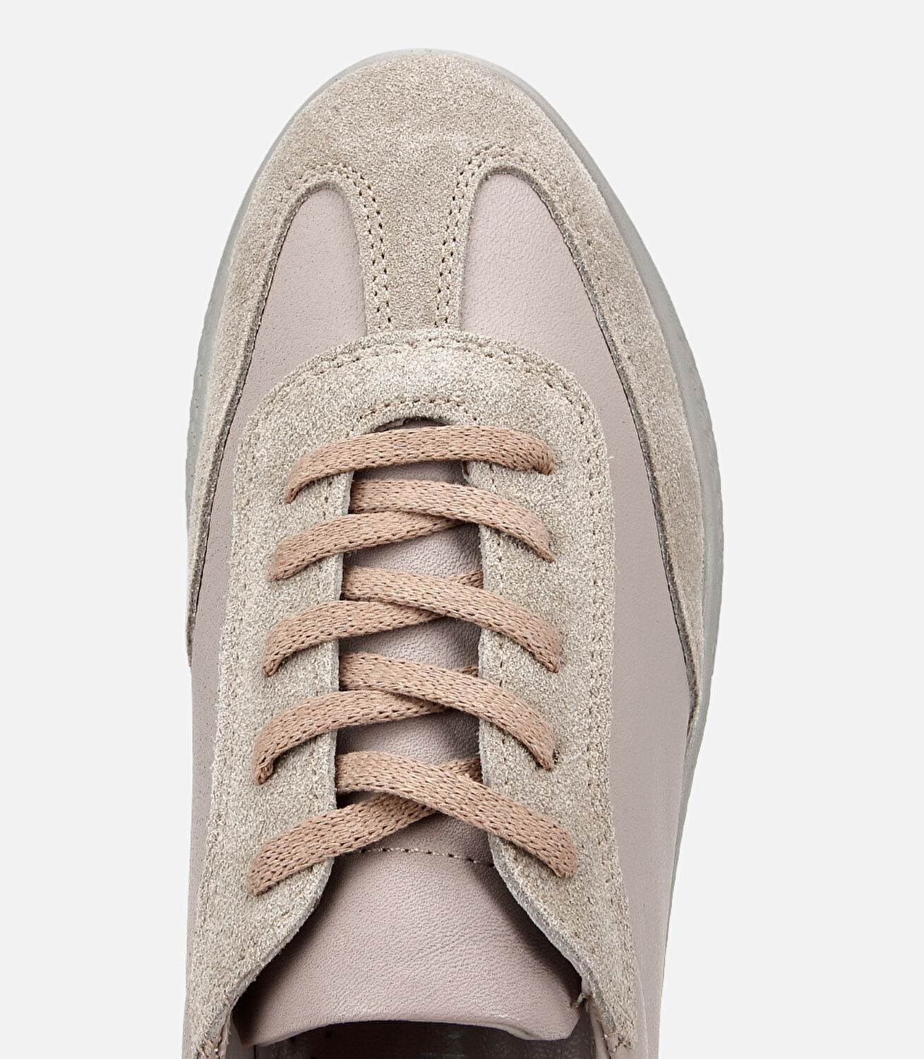 Kadın Deri Vizon Düz Spor Ayakkabı