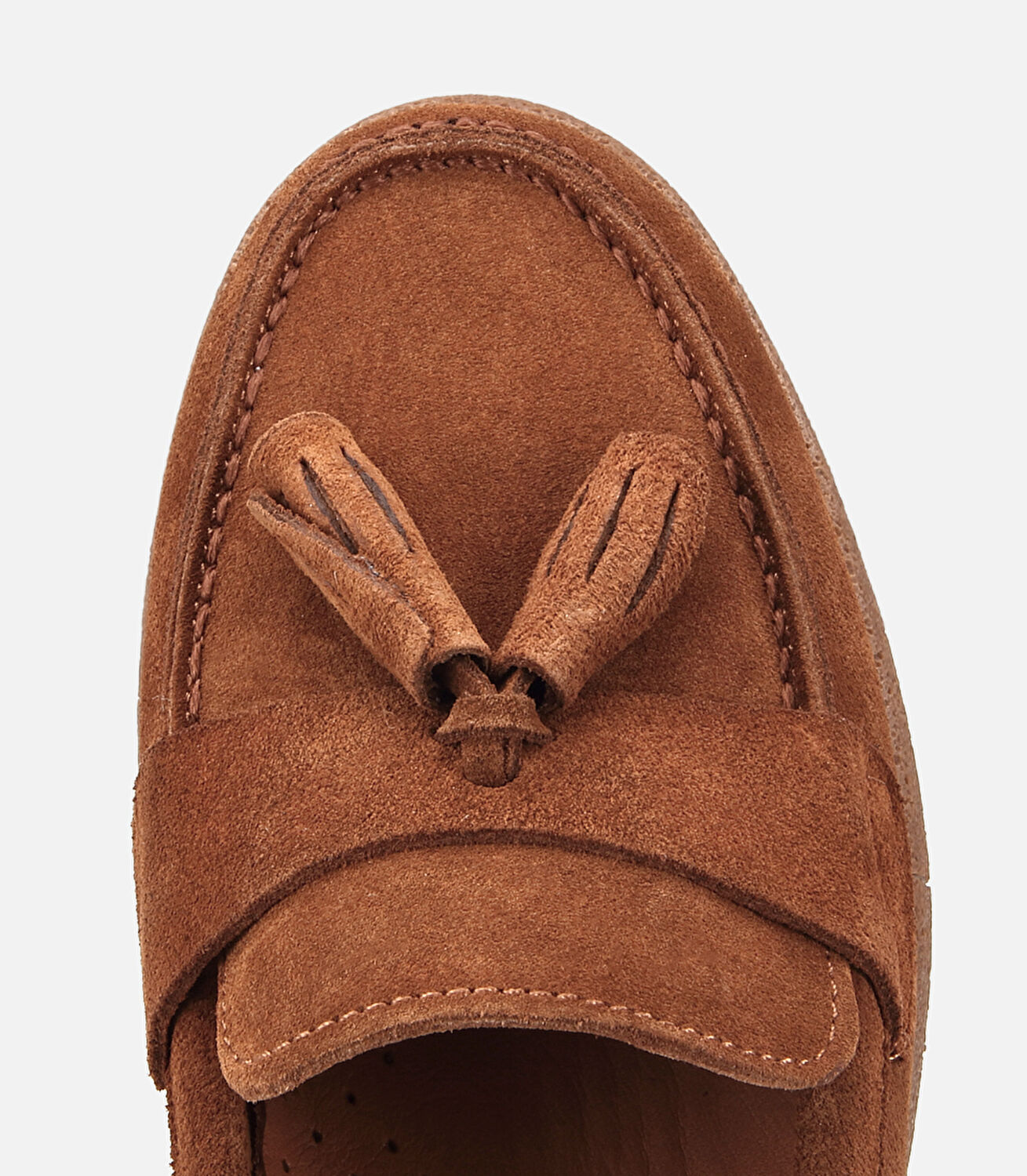 Kadın Süet Deri Taba Püskül Detaylı Günlük Loafer