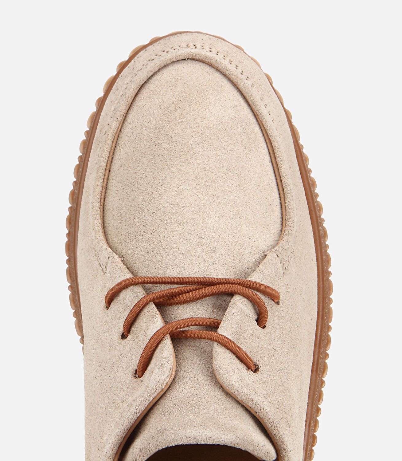 Kadın Süet Deri Bej Esnek Tabanlı Günlük Loafer