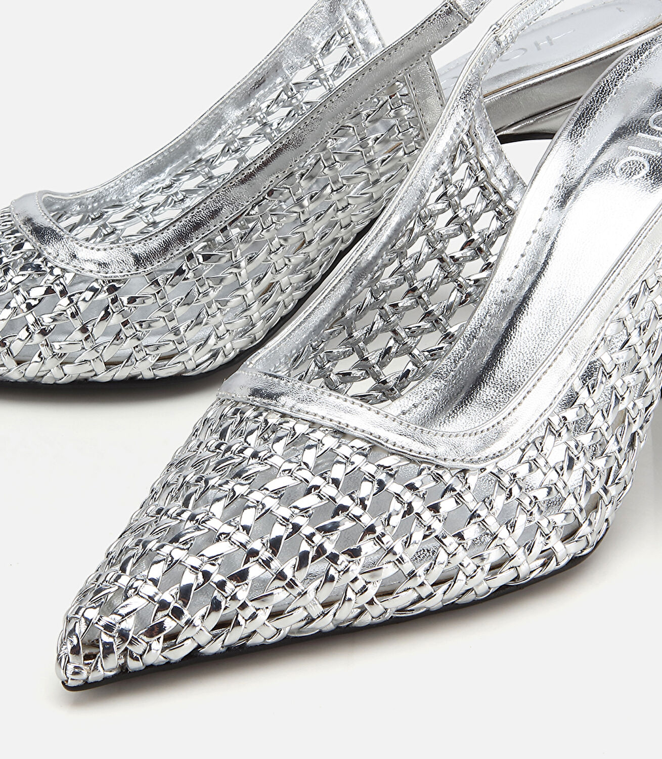 Kadın Lame Örgü Detaylı İnce Topuklu Stiletto