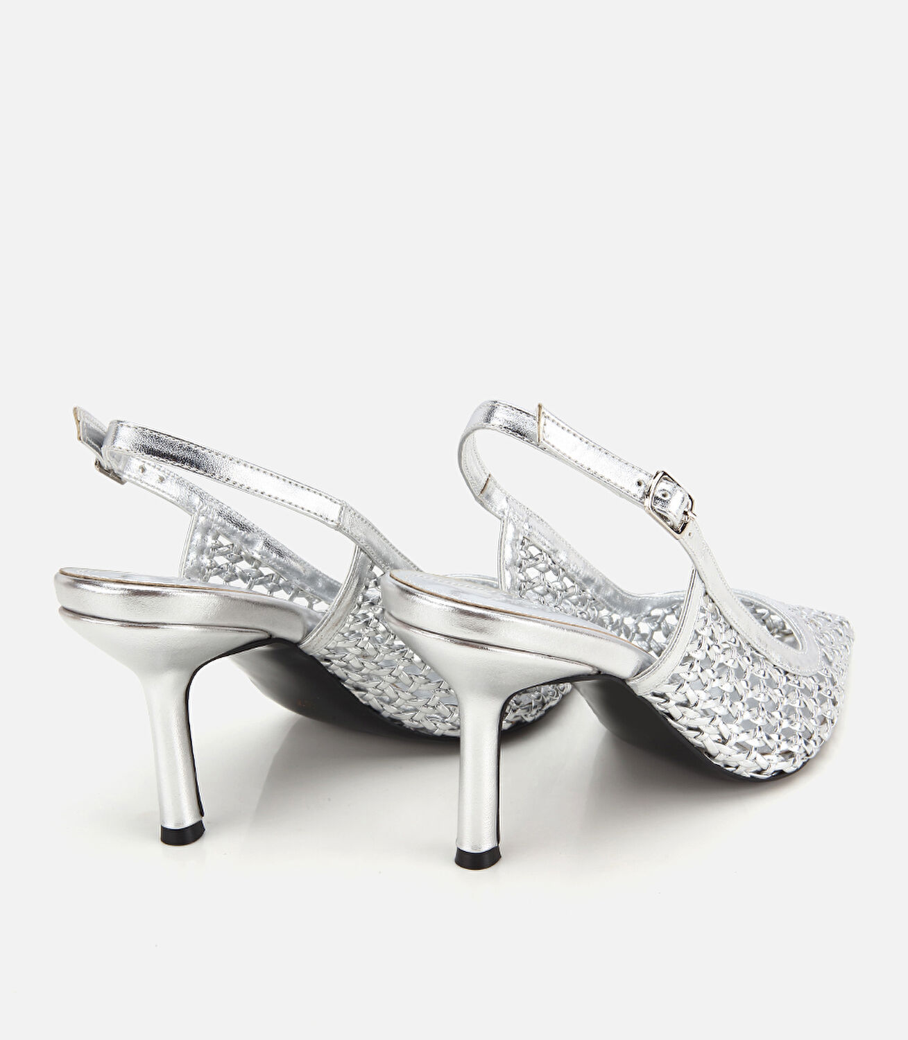 Kadın Lame Örgü Detaylı İnce Topuklu Stiletto