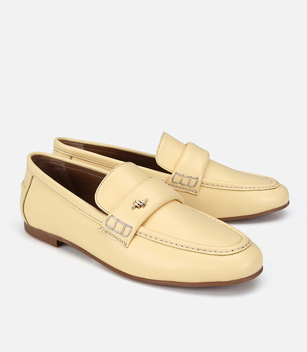 Kadın Deri Sarı Yumuşak Dokulu Klasik Loafer