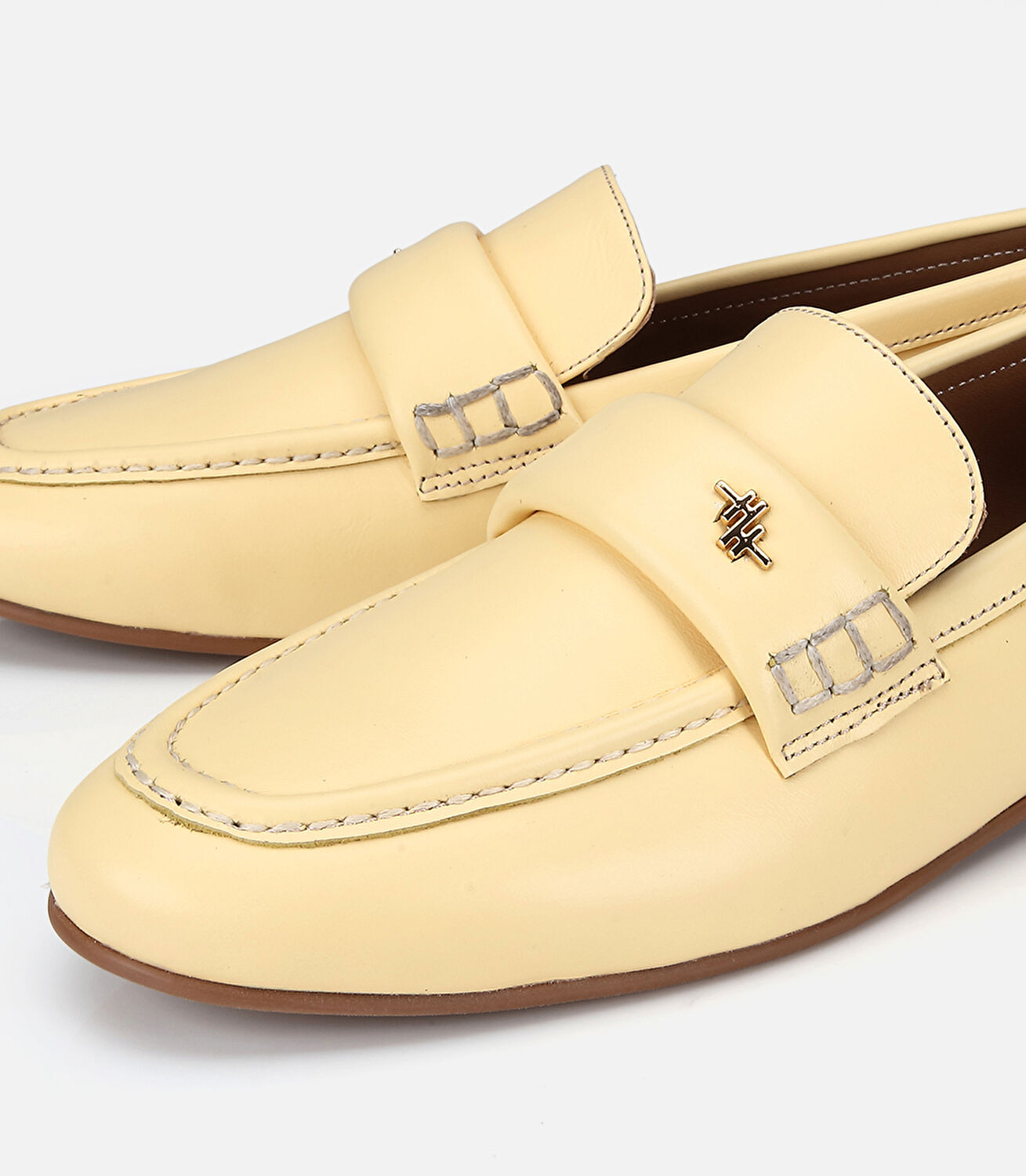 Kadın Deri Sarı Yumuşak Dokulu Klasik Loafer