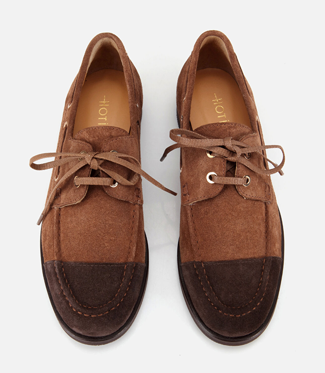 Kadın Süet Deri Kahverengi Bağcık Detaylı Günlük Loafer