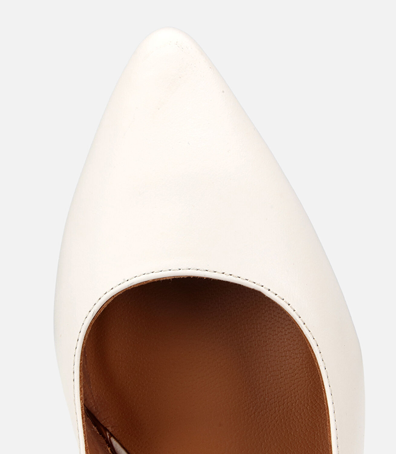 Kadın Deri Kemik Kısa Topuklu Stiletto