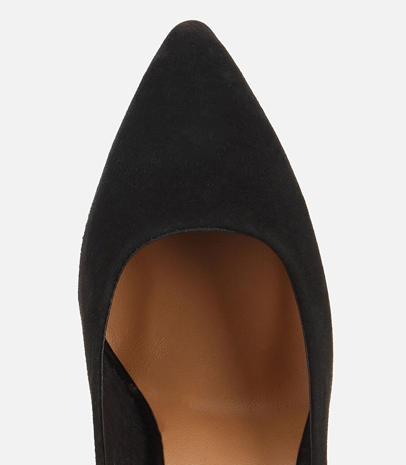 Kadın Süet Deri Siyah Klasik Stiletto Ayakkabı