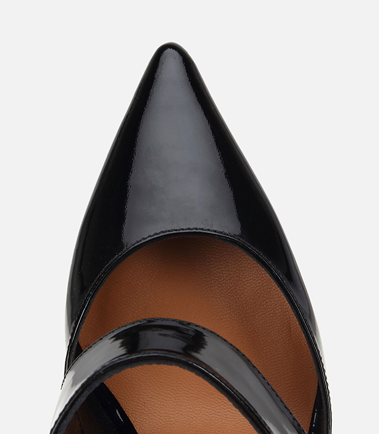 Kadın Rugan Deri Siyah Arkası Açık Stiletto