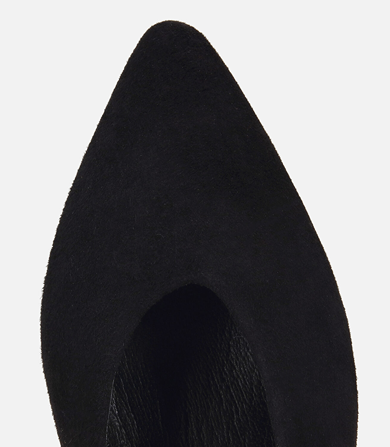 Kadın Süet Deri Siyah Arkası Açık Sivri Burunlu Babet