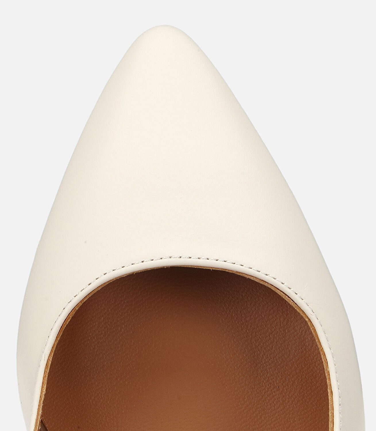 Kadın Deri Kemik Arkası Açık Kısa Topuklu Ayakkabı