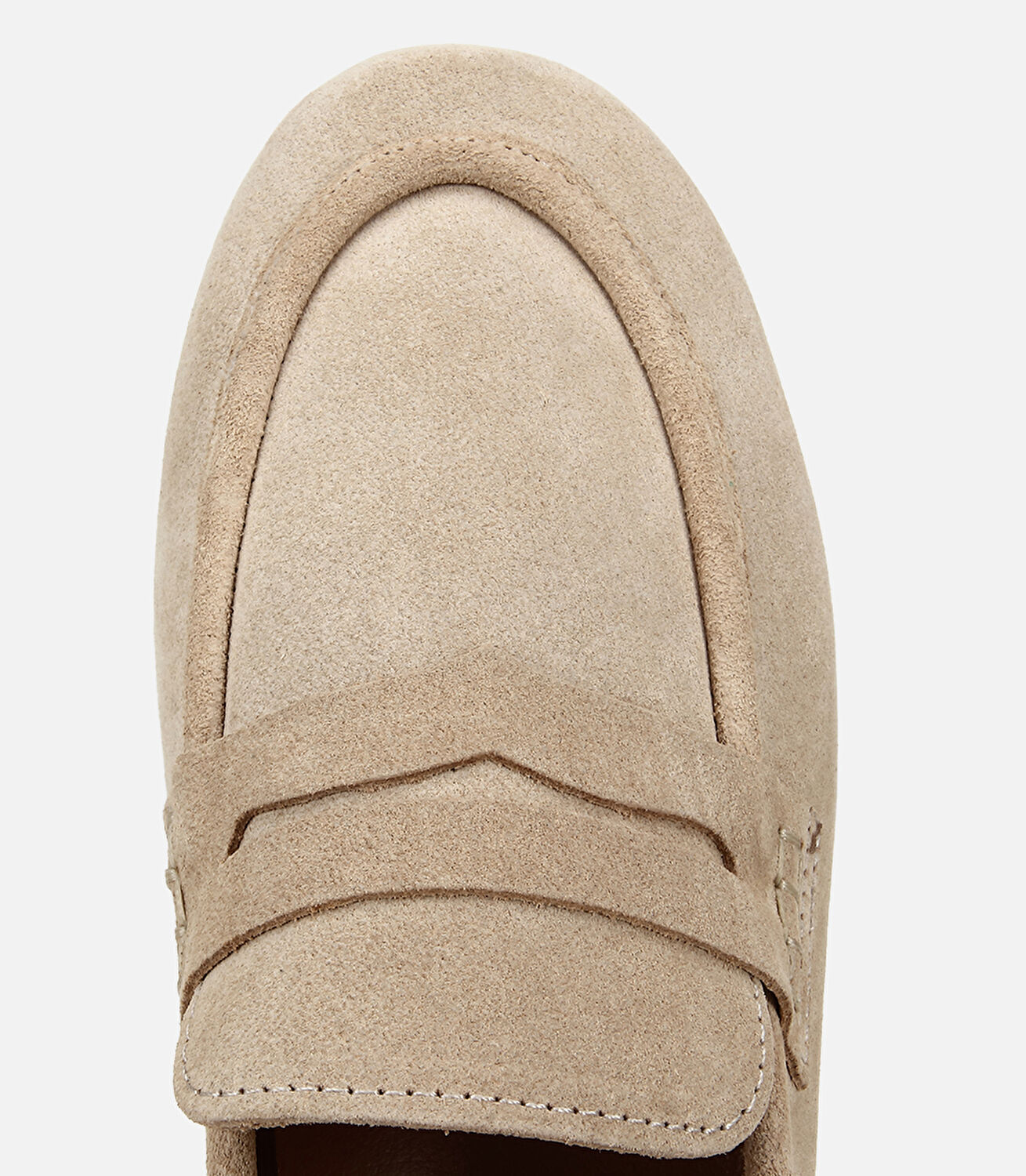 Kadın Süet Deri Bej Yumuşak Dokulu Klasik Loafer