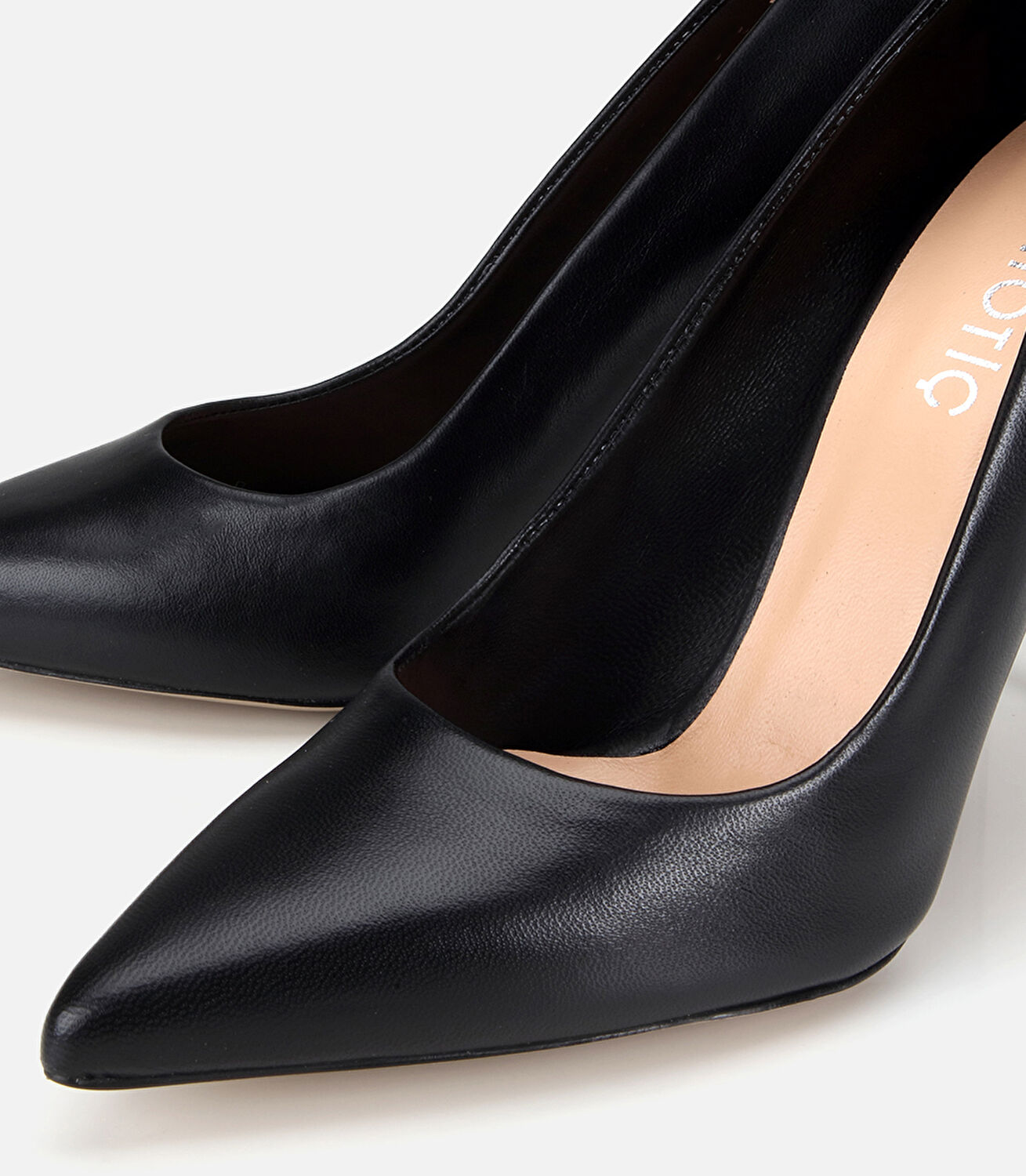 Kadın Deri Siyah Yüksek Topuklu Stiletto