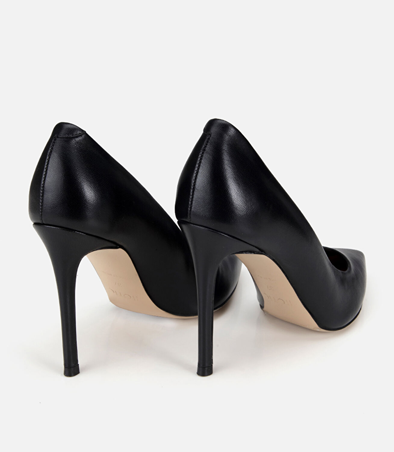 Kadın Deri Siyah Yüksek Topuklu Stiletto