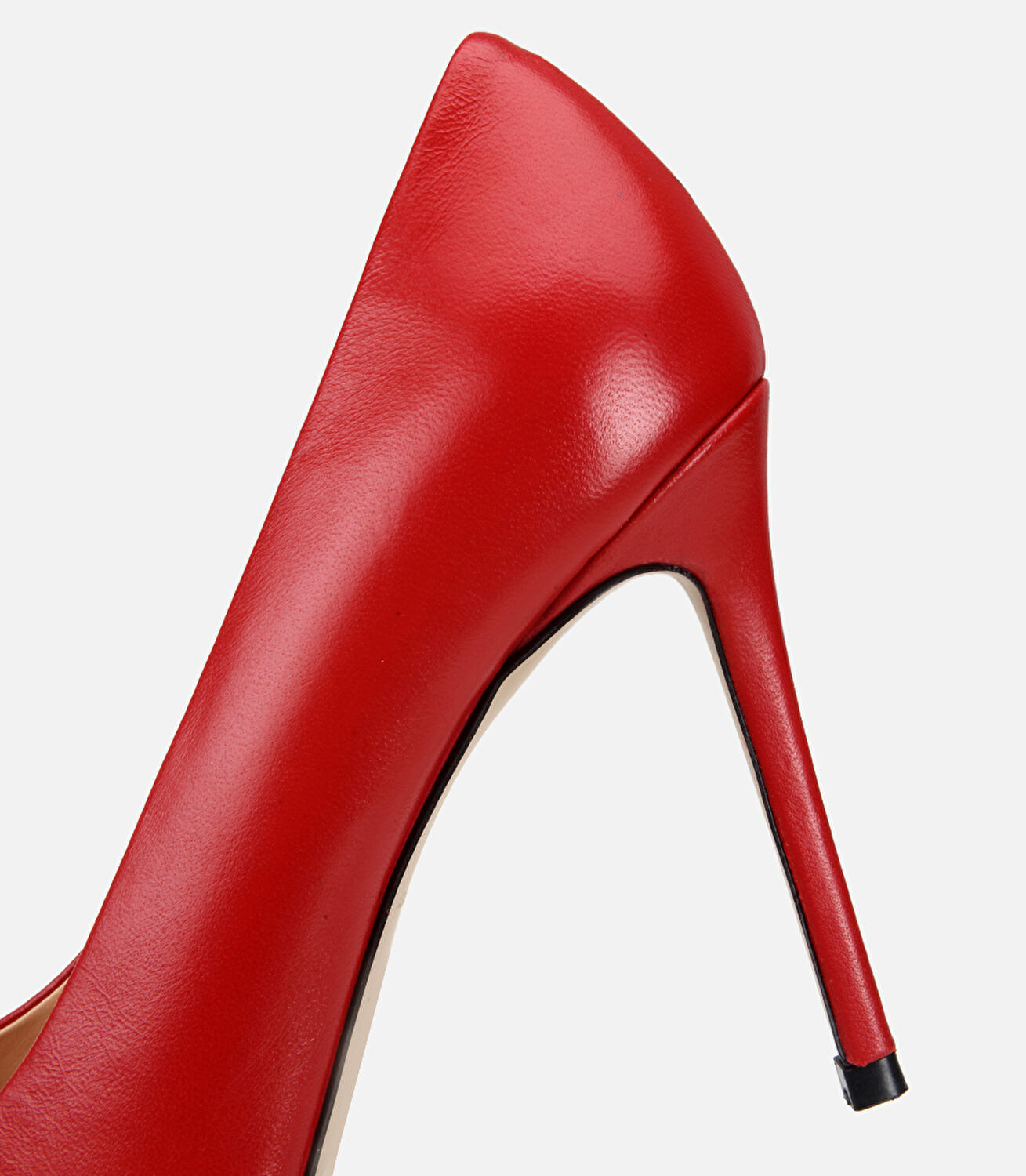 Kadın Deri Kırmızı Yüksek Topuklu Stiletto