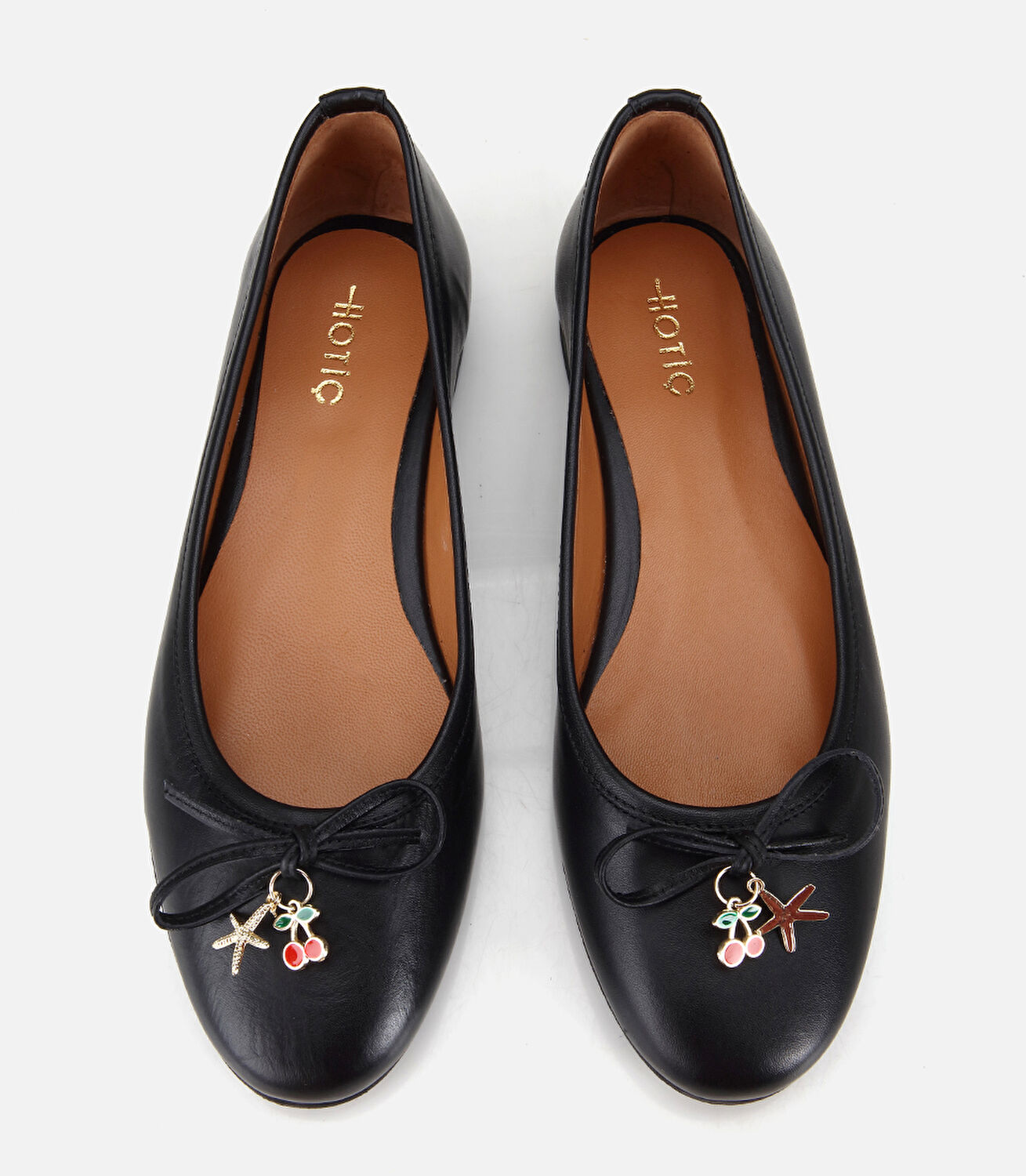 Kadın Deri Siyah Tokalı Babet