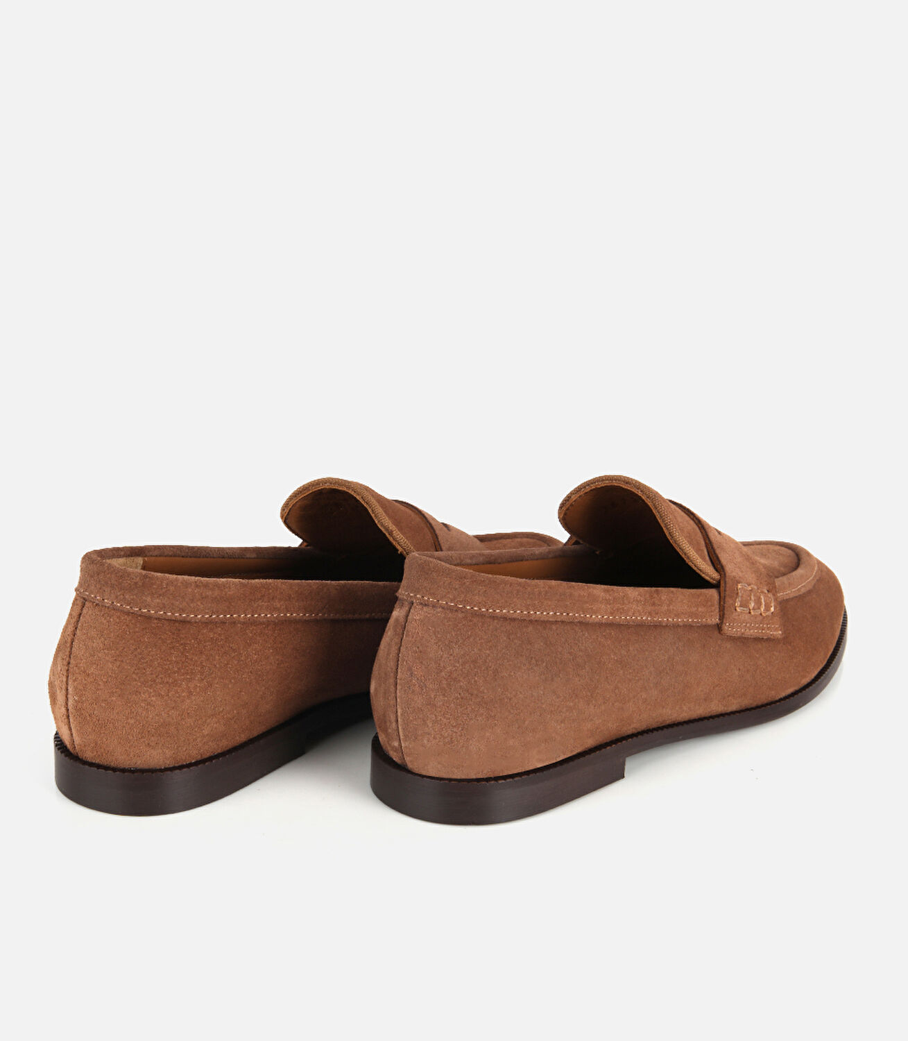Kadın Süet Deri Taba Yumuşak Dokulu Klasik Loafer