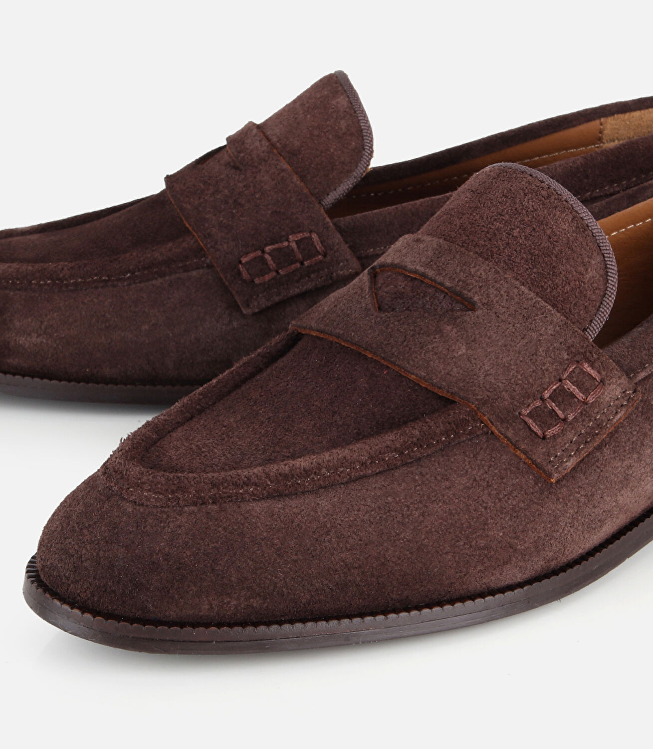 Kadın Süet Deri Kahverengi Yumuşak Dokulu Klasik Loafer
