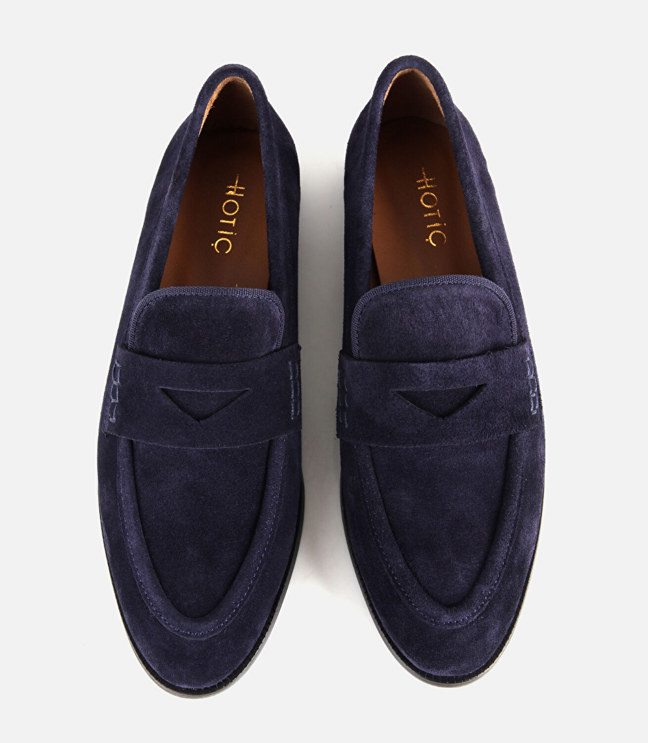 Kadın Süet Deri Lacivert Yumuşak Dokulu Klasik Loafer