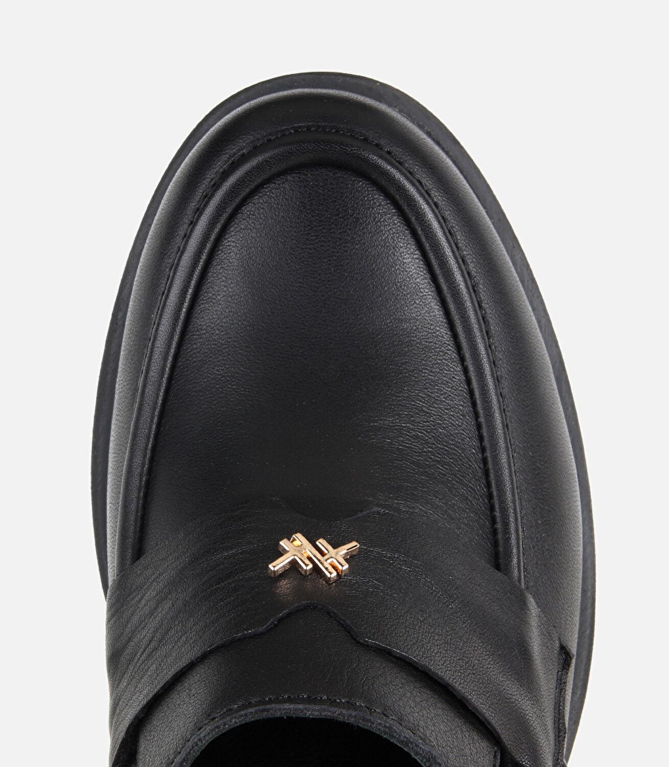 Kadın Deri Siyah Yumuşak Dokulu Topuklu Klasik Loafer