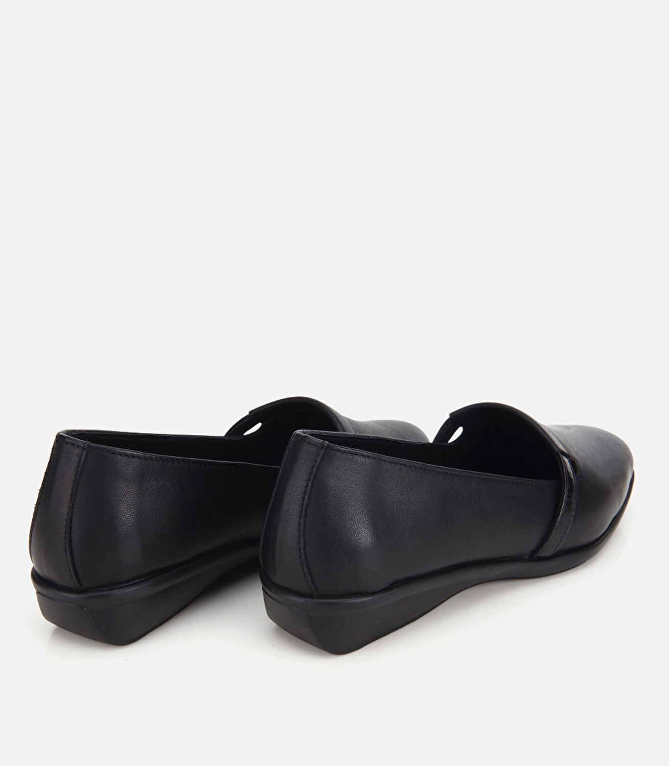 Kadın Deri Siyah Gizli Topuklu Comfort Günlük Loafer