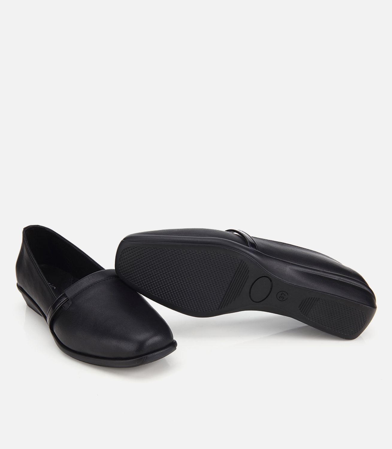 Kadın Deri Siyah Gizli Topuklu Comfort Günlük Loafer