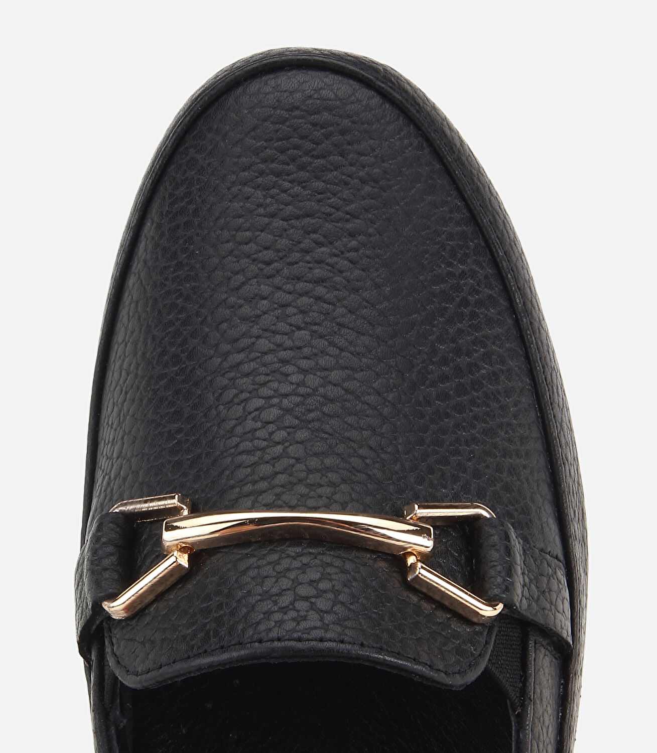 Kadın Deri Siyah Zincir Detaylı Comfort Günlük Loafer