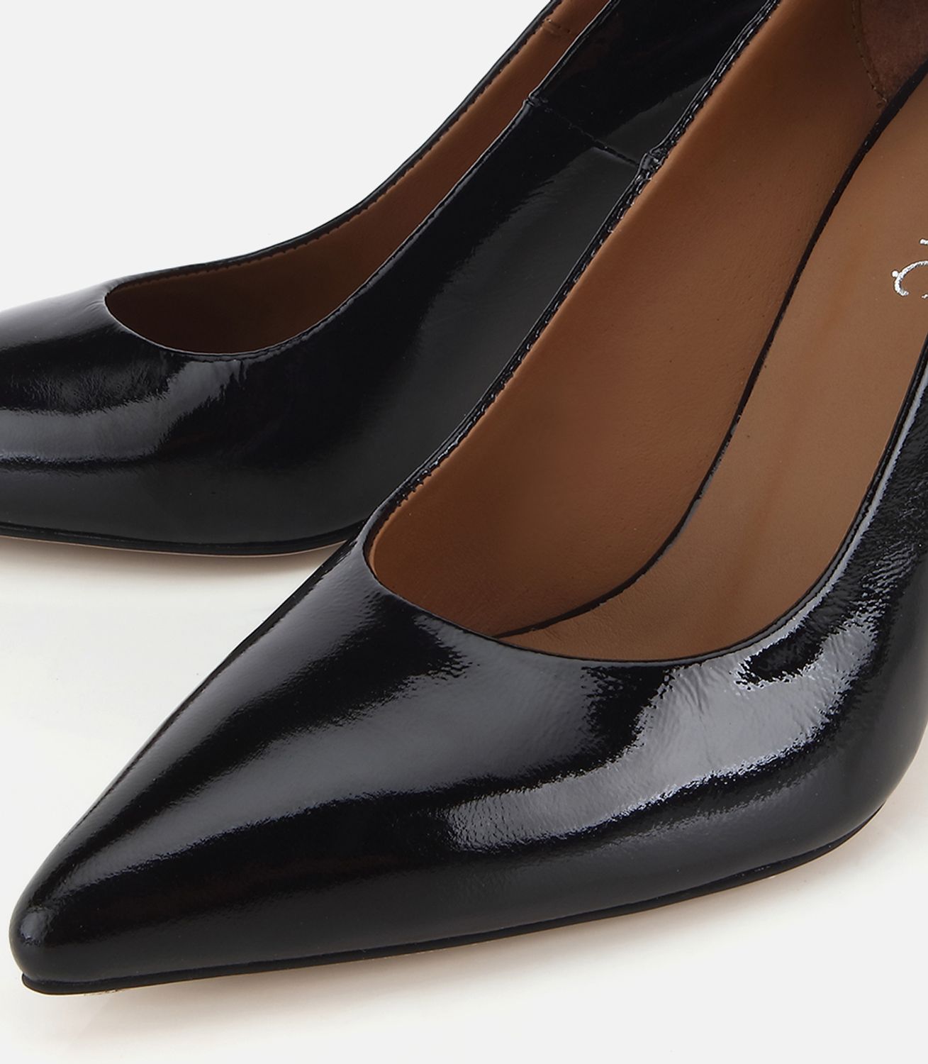 Kadın Rugan Deri Siyah Yüksek İnce Topuklu Stiletto