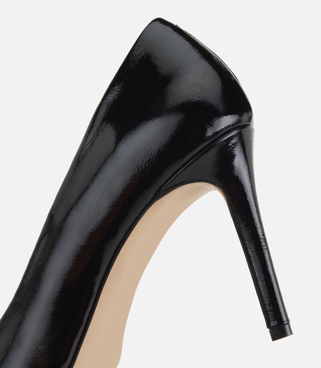 Kadın Rugan Deri Siyah Yüksek İnce Topuklu Stiletto
