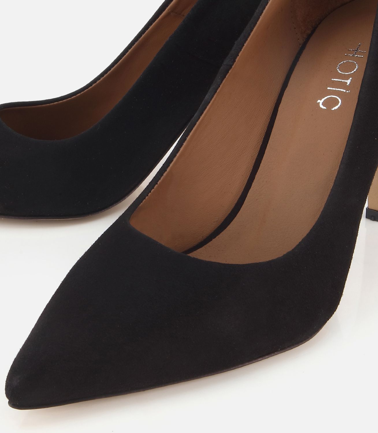Kadın Süet Deri Siyah Yüksek İnce Topuklu Stiletto
