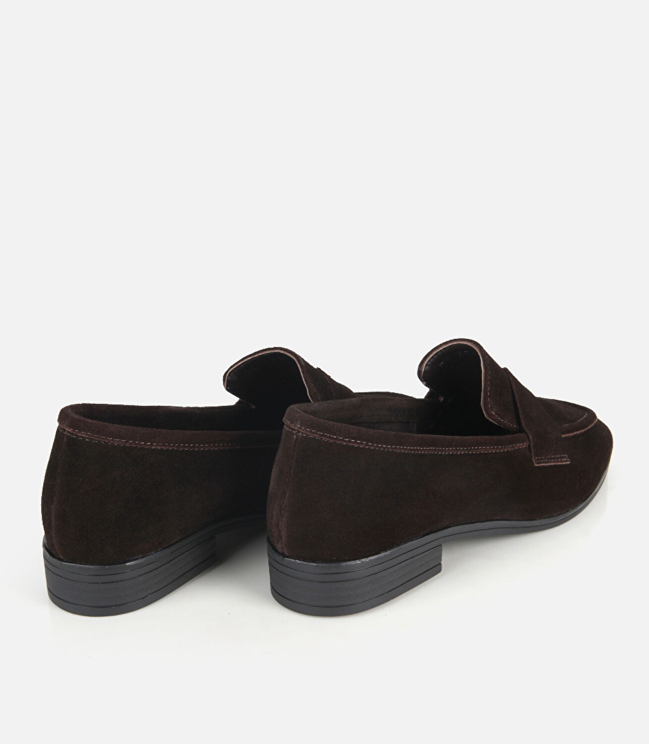 Kadın Süet Deri Kahverengi Toka Detaylı Klasik Loafer
