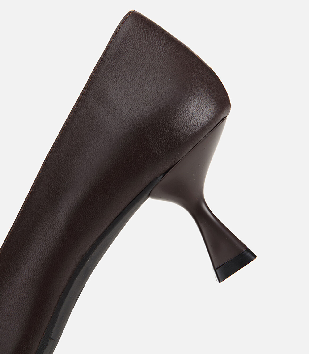 Kadın Deri Kahverengi Klasik İnce Topuklu Stiletto