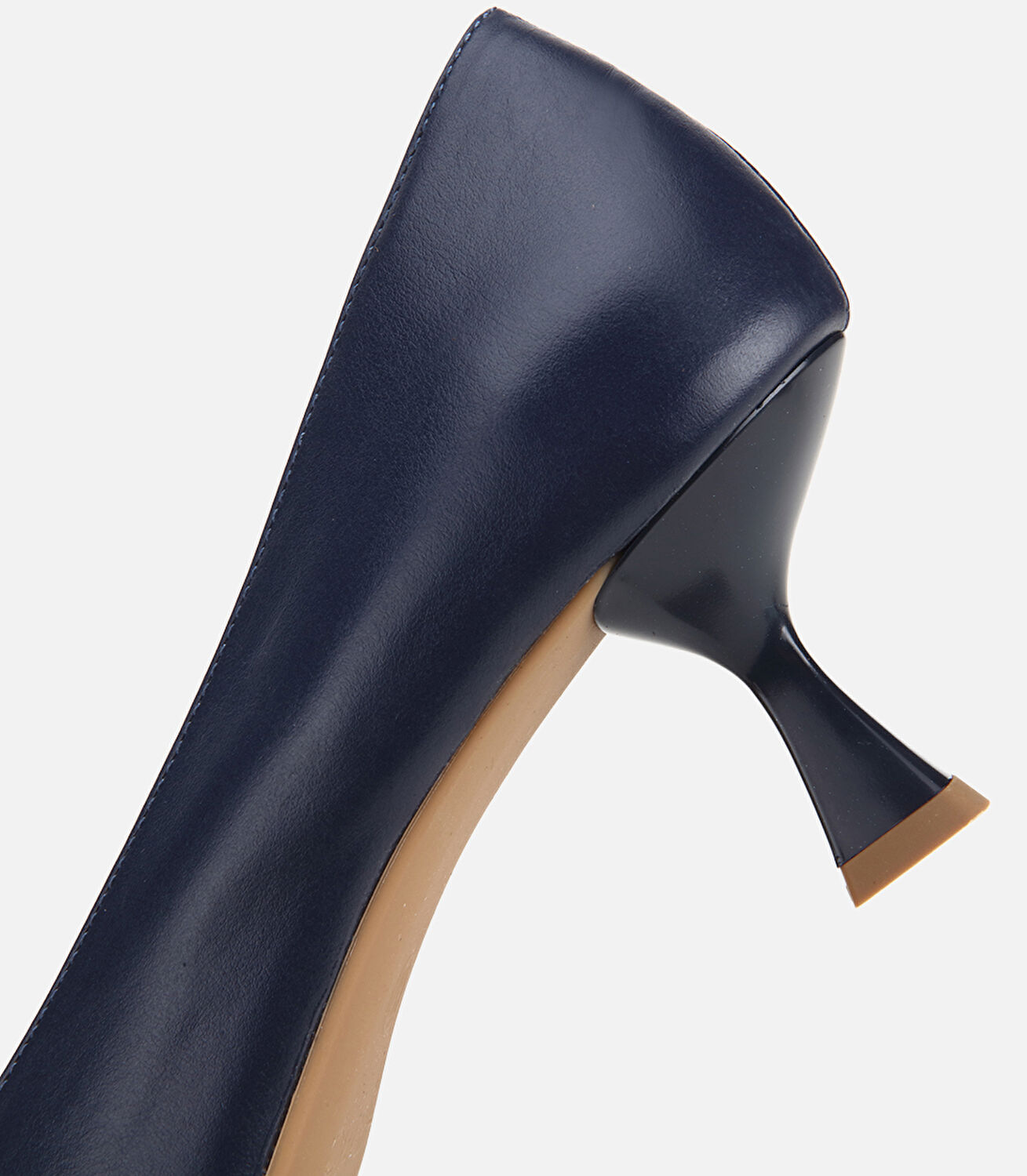 Kadın Deri Lacivert Klasik İnce Topuklu Stiletto