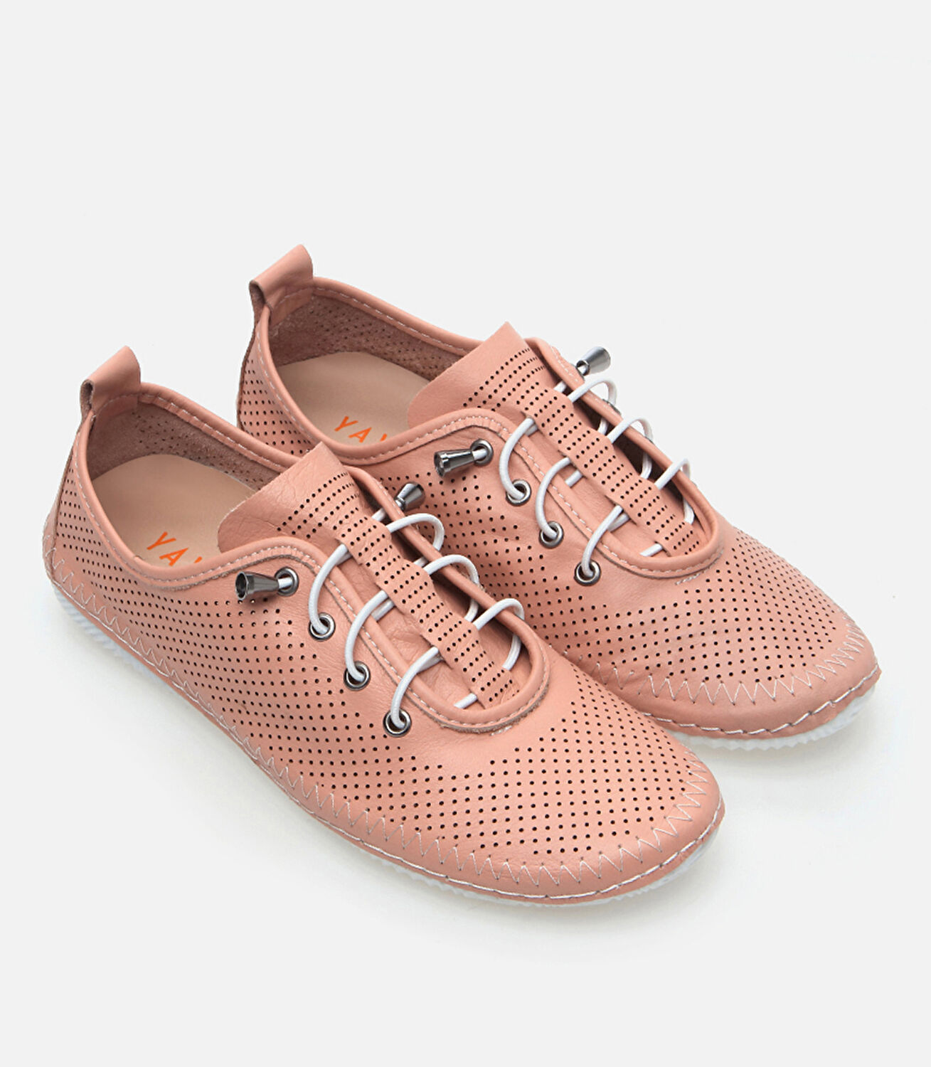 Kadın Deri Pembe Yaya Günlük Ayakkabı