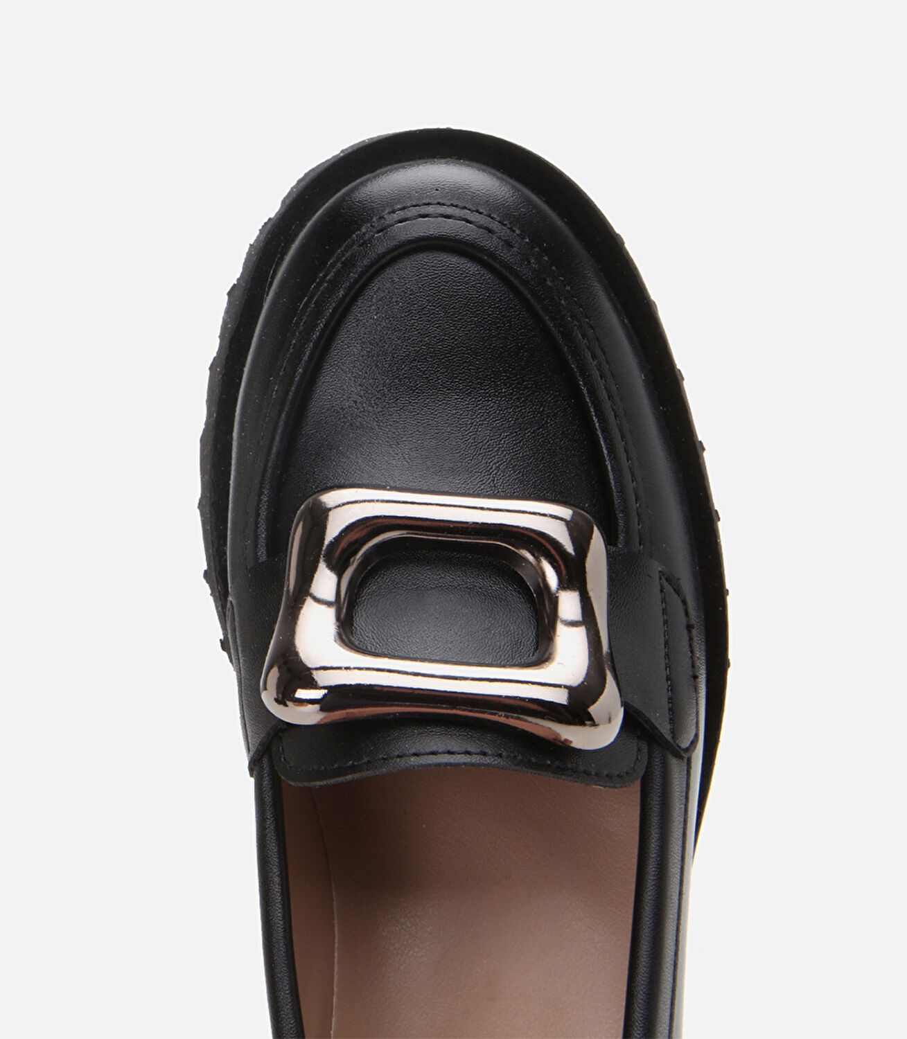 Kadın Siyah Tokalı Günlük Loafer