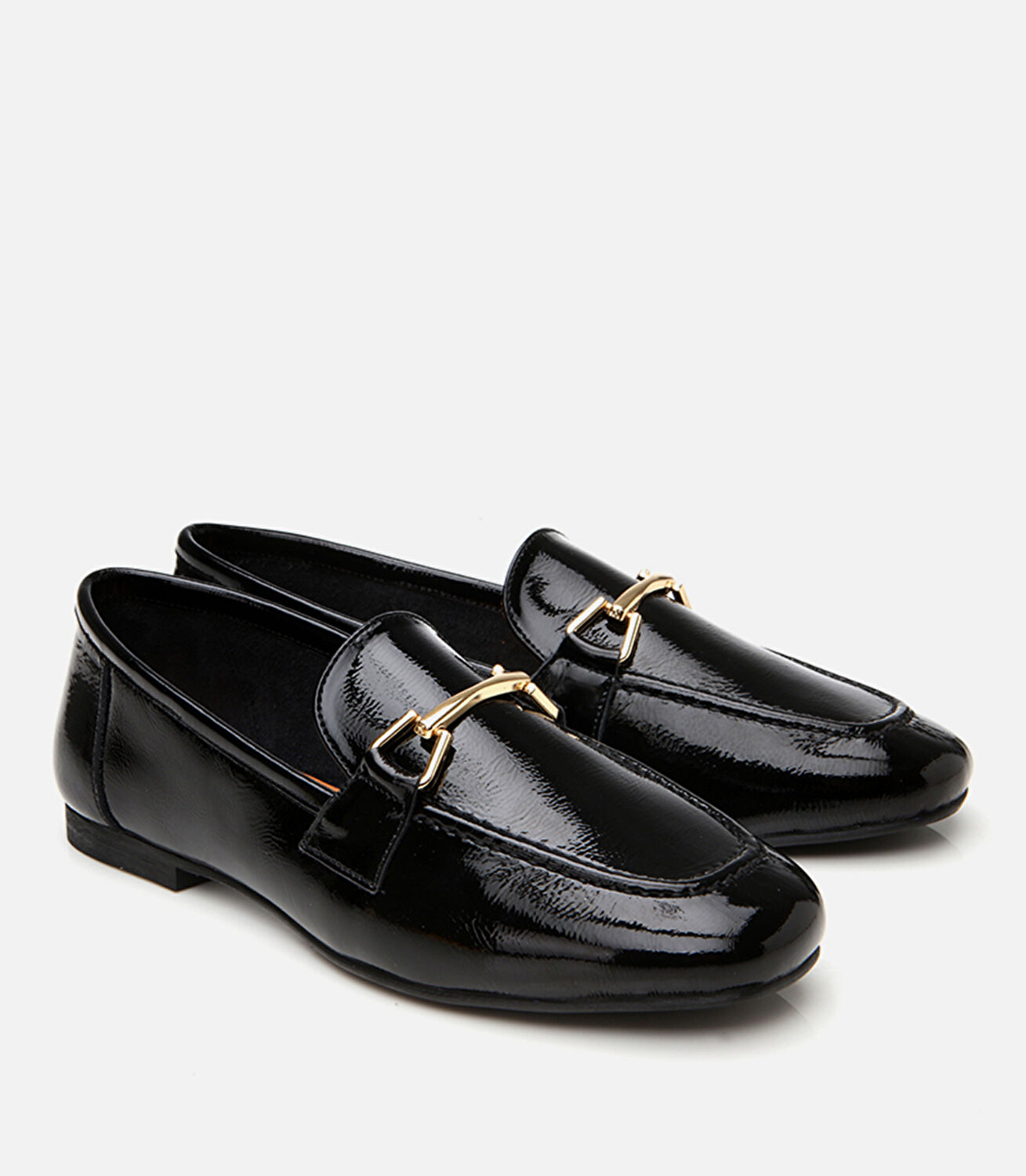 Kadın Deri Siyah Tokalı Loafer