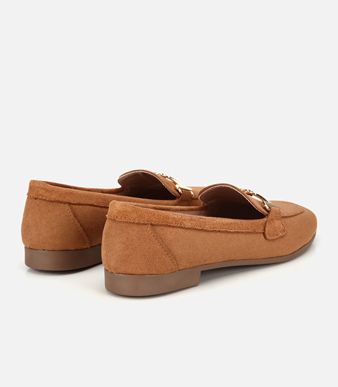 Kadın Taba Süet Toka Detaylı Günlük Loafer