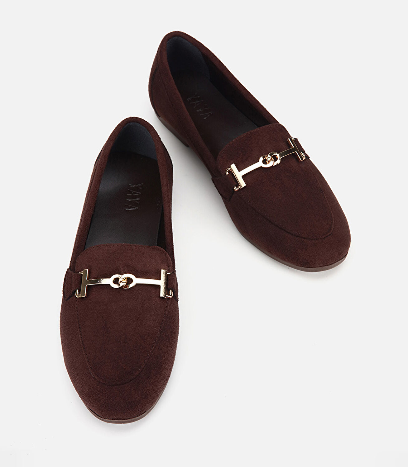 Kadın Kahverengi Süet Toka Detaylı Günlük Loafer