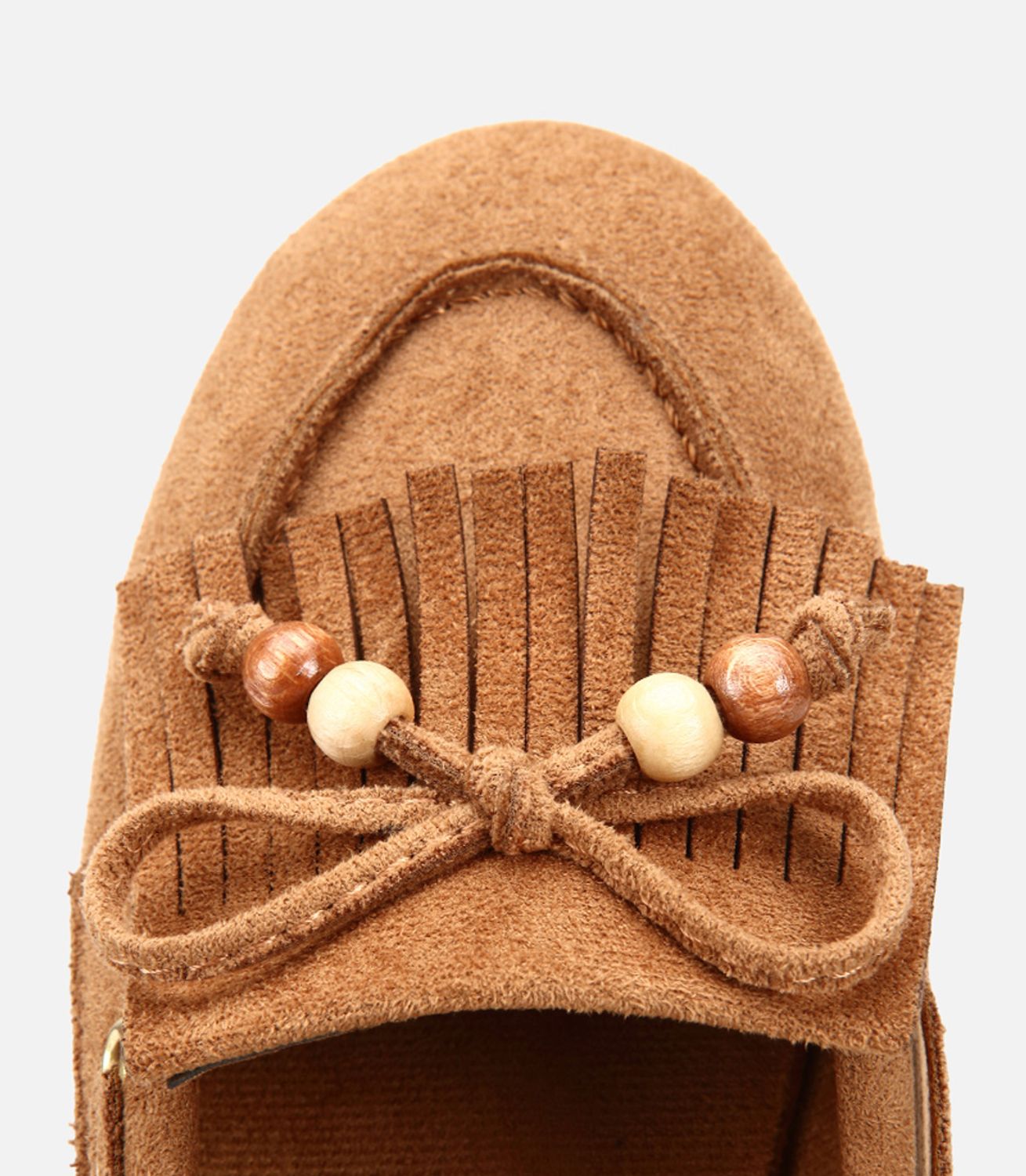 Kadın Taba Süet Fiyonk Detaylı Bağcıklı Loafer