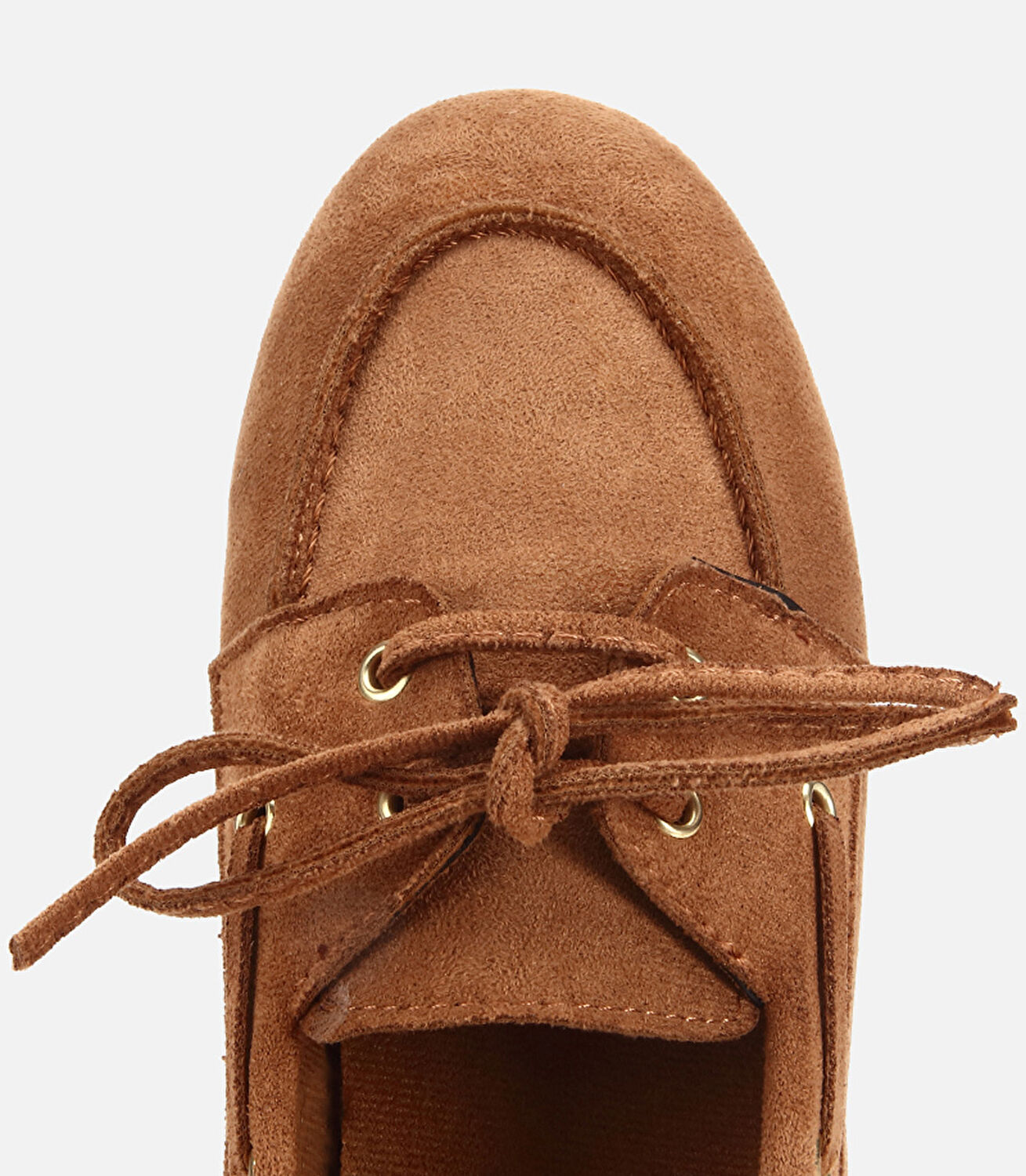 Kadın Taba Süet Bağcık Detaylı Loafer