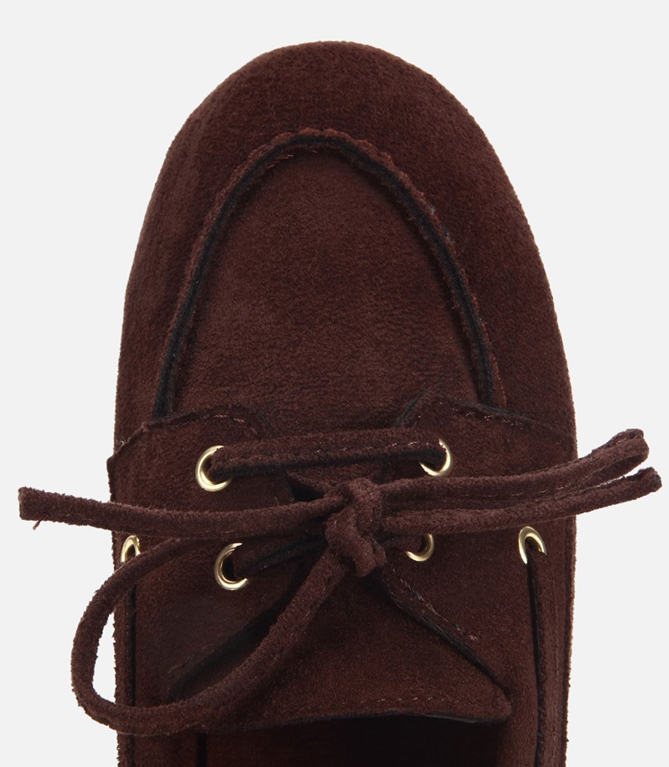 Kadın Kahverengi Süet Bağcık Detaylı Loafer