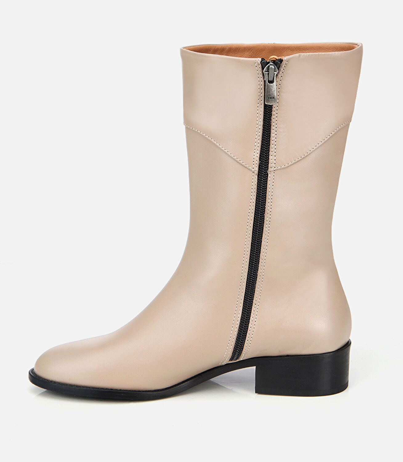 Kadın Deri Vizon Tokalı Bilekte Düz Bot