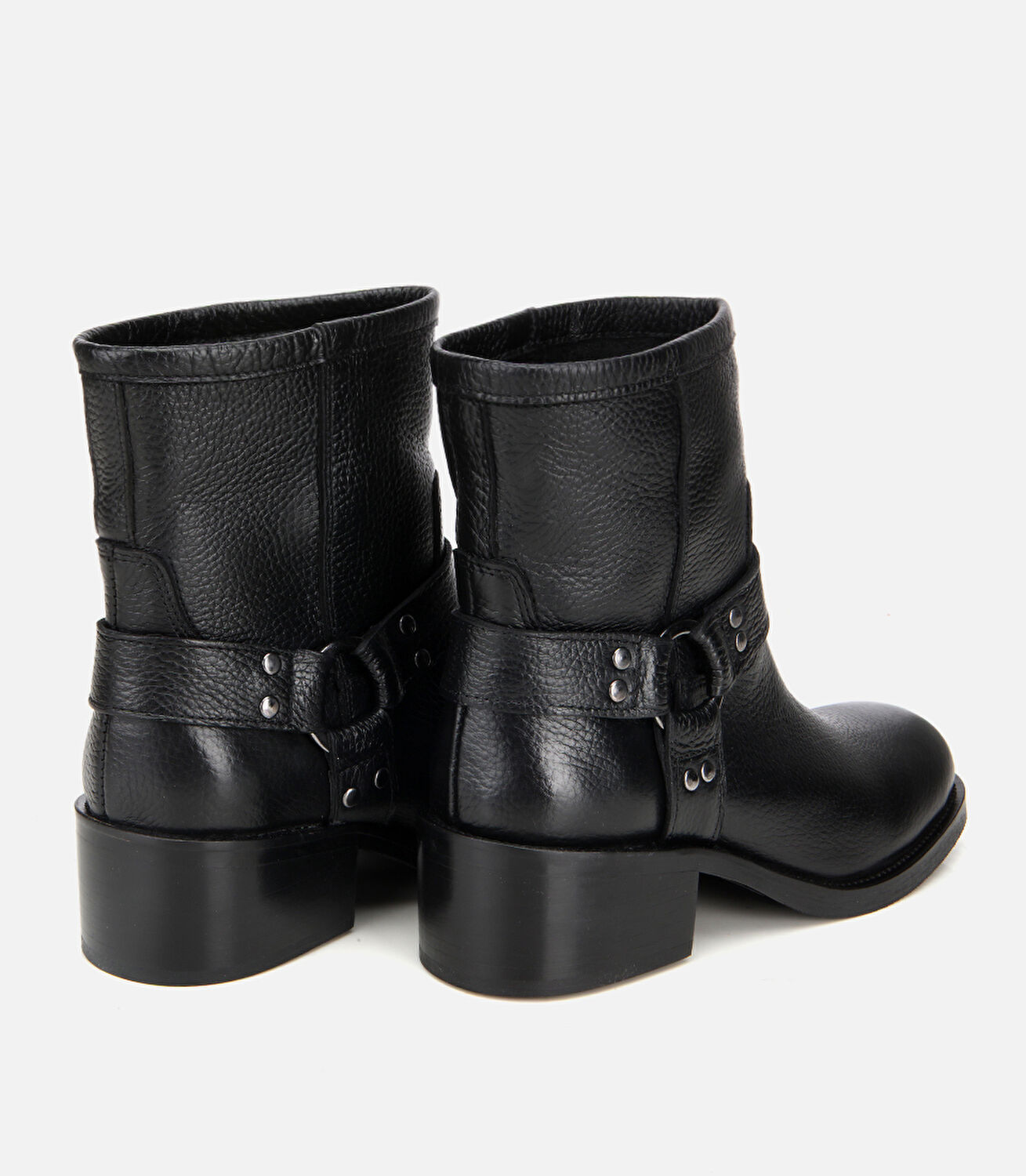 Kadın Deri Siyah Western Topuklu Bot