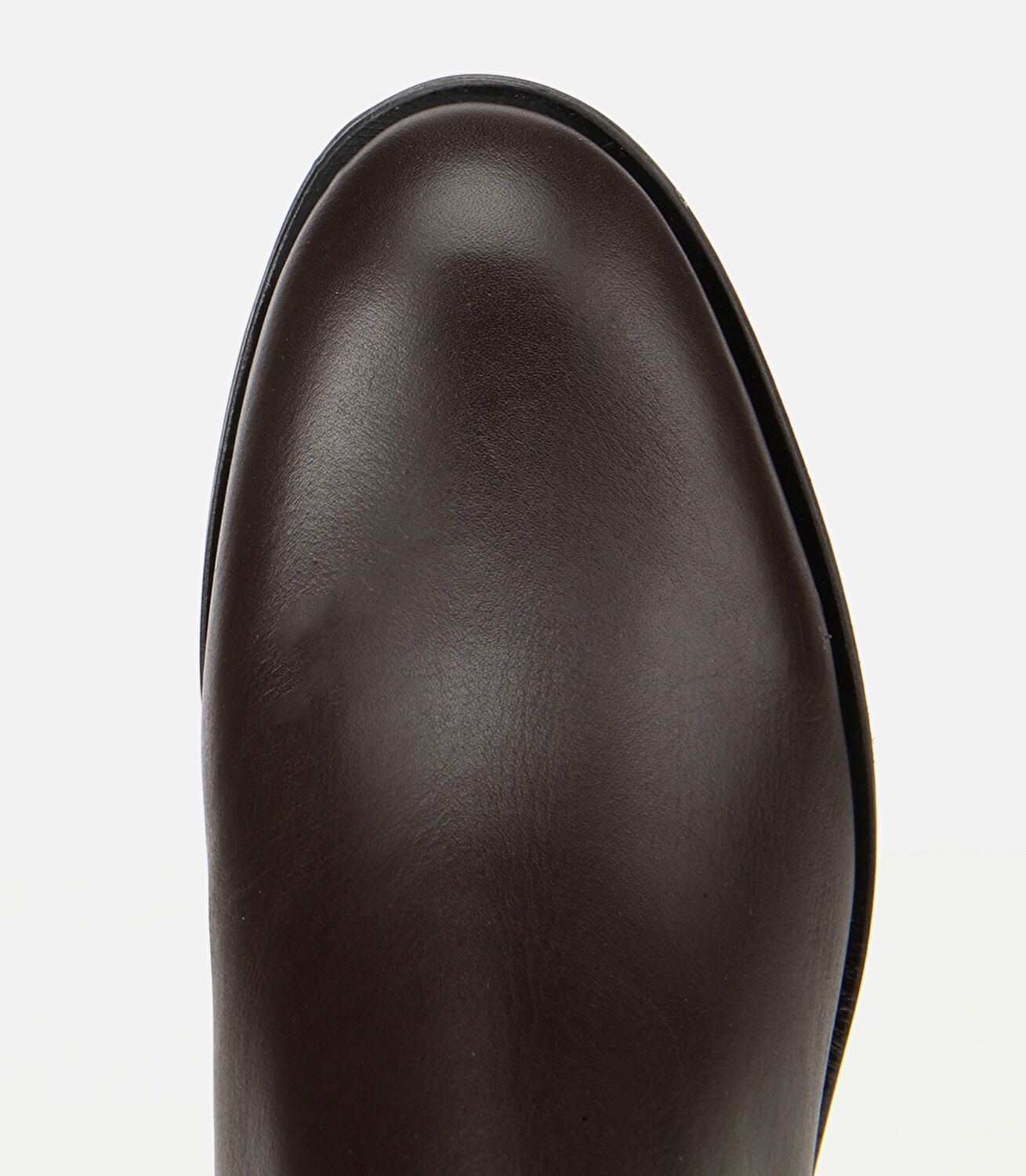 Kadın Deri Kahverengi Lastik Detaylı Bilekte Düz Bot