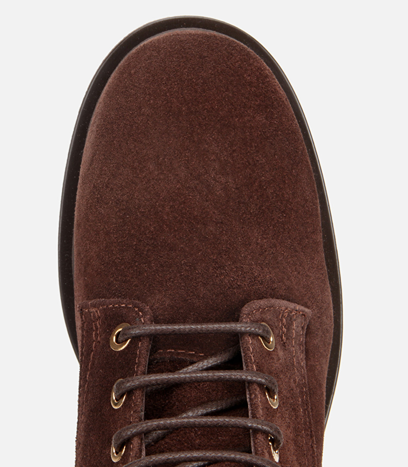 Kadın Süet Deri Kahverengi Bağcık Detaylı Fermuarlı Düz Bot