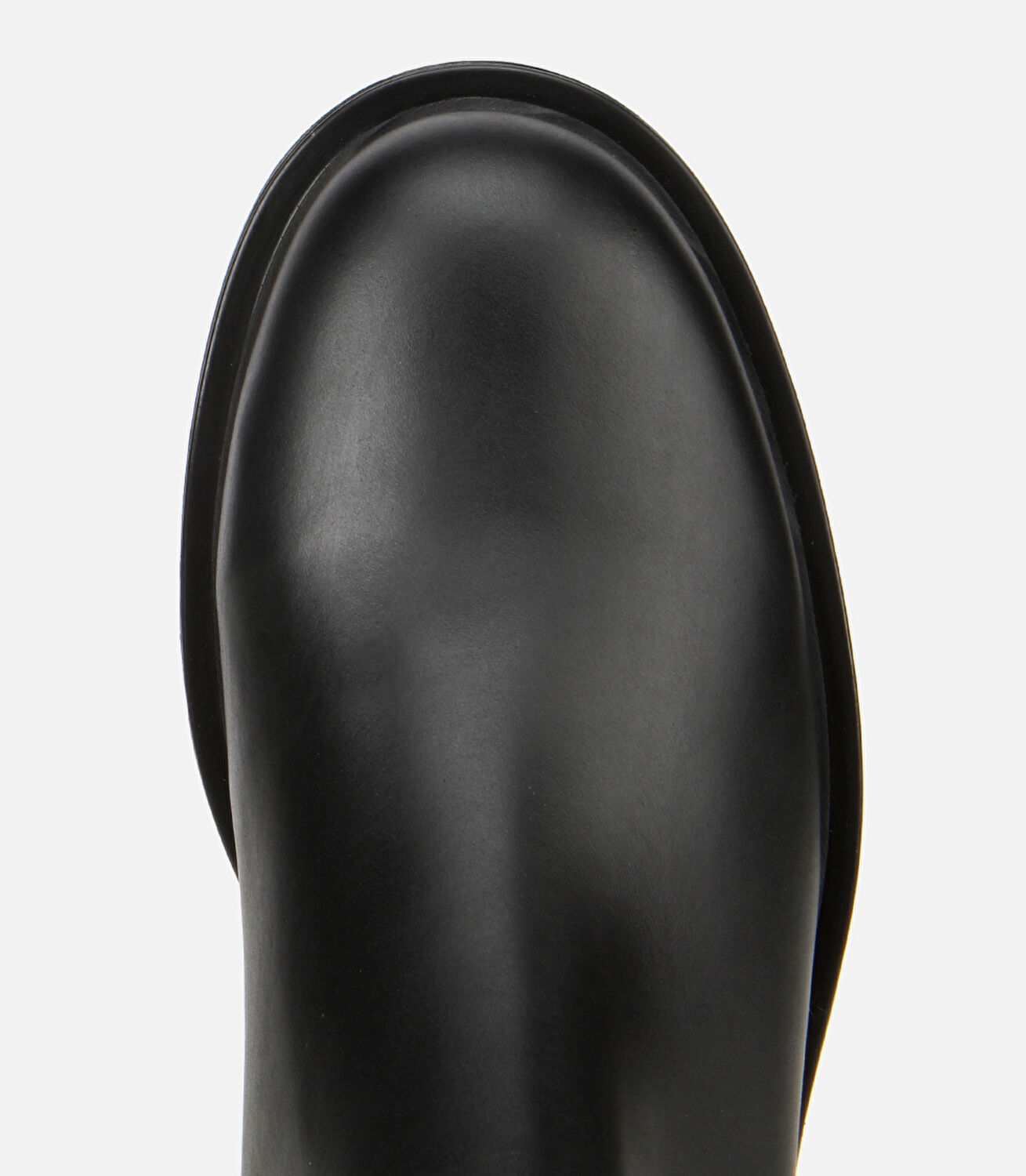 Kadın Deri Siyah Lastik Detaylı Bilekte Düz Bot