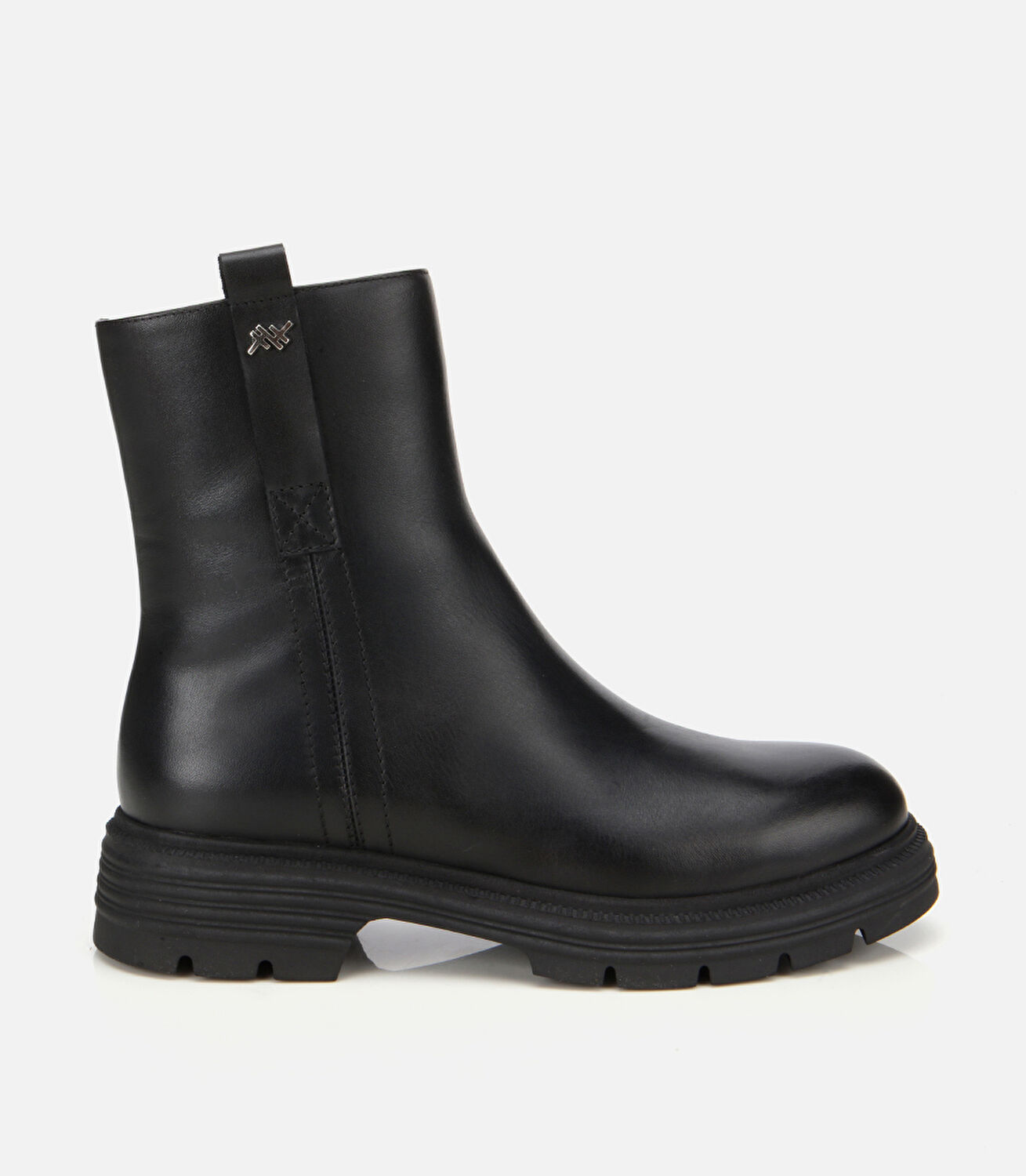 Kadın Deri Siyah Yumuşak Dokulu Bilekte Düz Bot