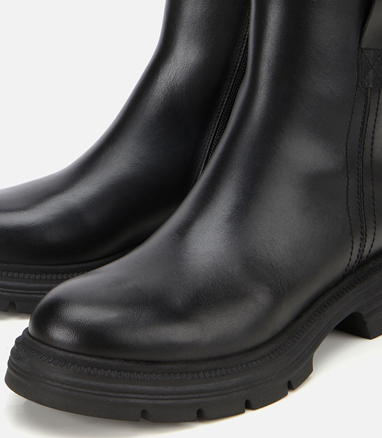 Kadın Deri Siyah Yumuşak Dokulu Bilekte Düz Bot