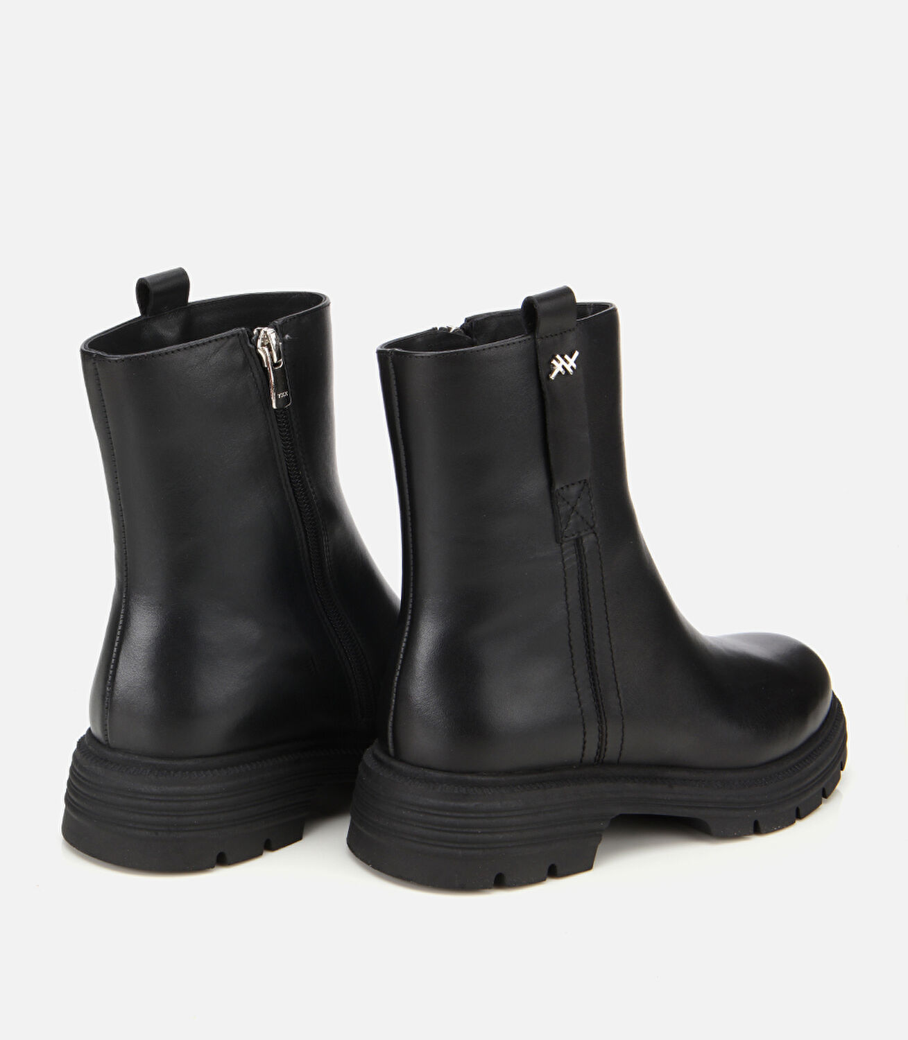 Kadın Deri Siyah Yumuşak Dokulu Bilekte Düz Bot