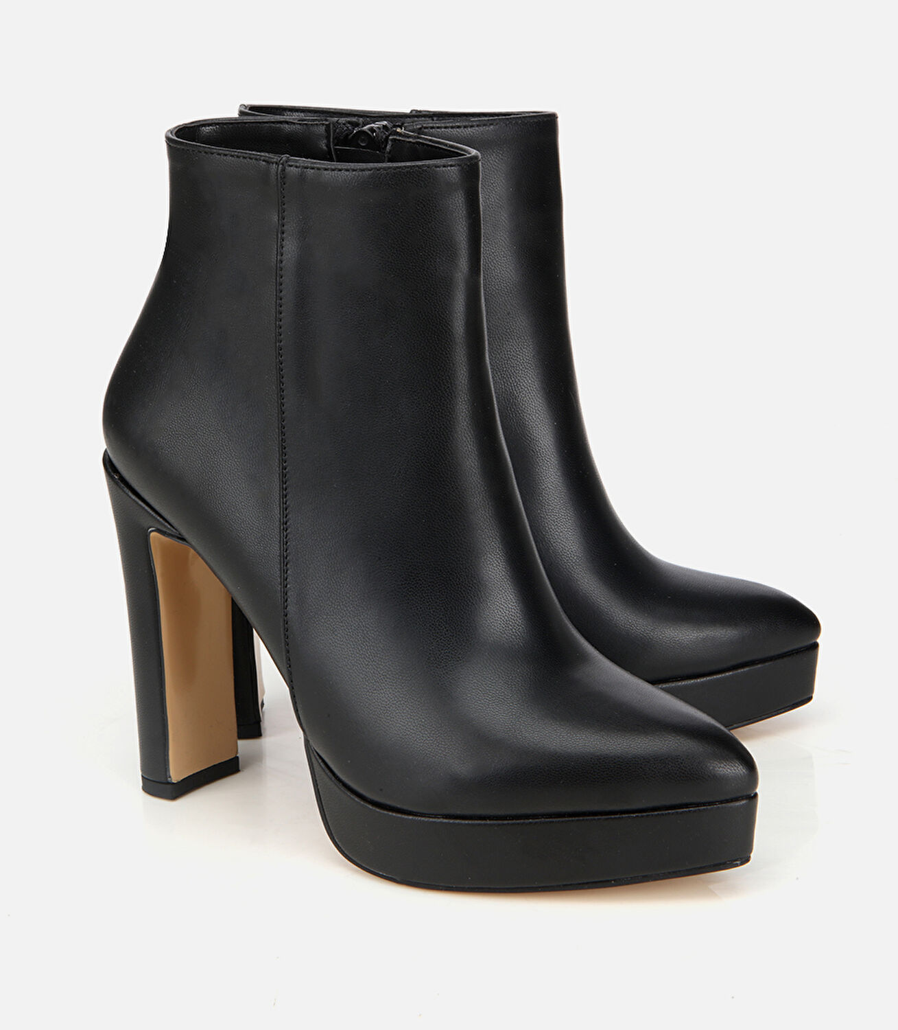 Kadın Siyah Yüksek Topuklu Platform Topuklu Bot